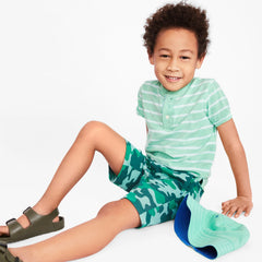 Clearance kids gym short in camo