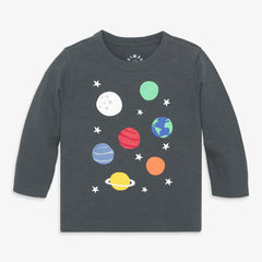 Baby long sleeve rainbow galaxy tee