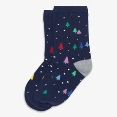 Clearance kids crew sock in rainbow forest