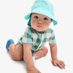 Clearance baby henley picnic shortie in gingham