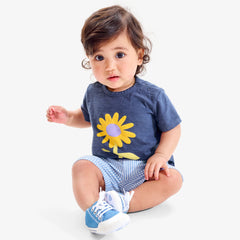 Baby stretch chino short in boardwalk stripe