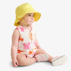 Baby cotton gauze bubble shortie in octopus pals
