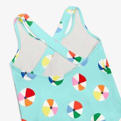 Kids tank swimsuit in beach balls