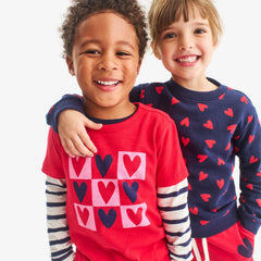 Kids sweatshirt in confetti hearts