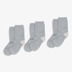 Kids crew sock 3-pack in solid colors