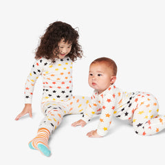 Clearance baby organic zip footie in candy stars