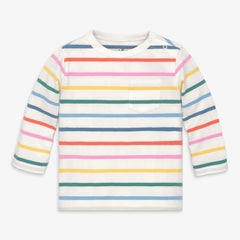 Baby long sleeve tee in rainbow stripe