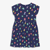 Kids backyard dress in rainbow confetti hearts