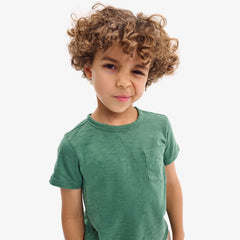 Kids slub pocket tee