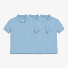 Kids short sleeve pique polo 3-pack seasonal