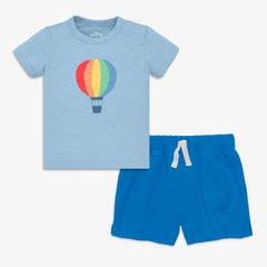 Baby hot air balloon tee set