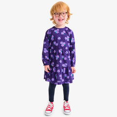 Clearance kids tiered dress in violets