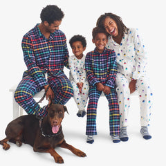 Clearance kids organic PJ pant in rainbow village
