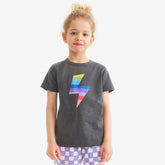Kids rainbow bolt tee