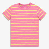 Kids slub pocket tee in stripe