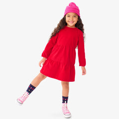 Clearance kids tiered corduroy dress