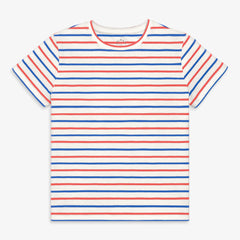 Women's fit easy crewneck tee in multi stripe