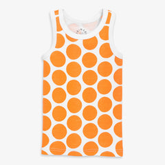Clearance kids organic pj tank in cutout dot