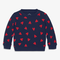 Baby sweatshirt in confetti hearts