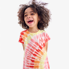 Clearance kids t-shirt dress in tie-dye