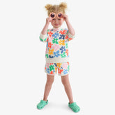 Kids recess short in rainbow blooms