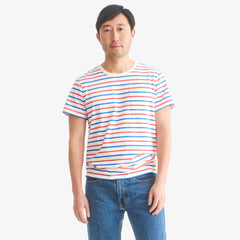 Unisex fit classic tee in multi stripe