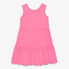 Kids cross-back tiered tank dress