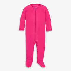 Kids organic zip footie