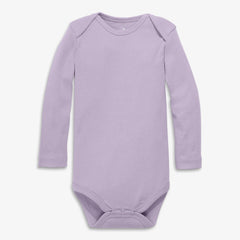 Clearance organic long sleeve babysuit in seasonal colors