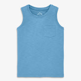 Kids slub pocket tank in seasonal colors