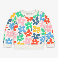 Baby sweatshirt in rainbow blooms
