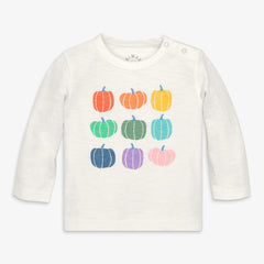 Baby long sleeve rainbow pumpkin tee