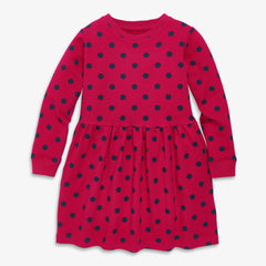 Clearance kids cozy pocket dress in dot