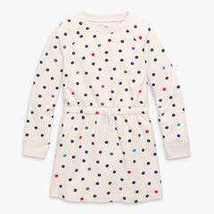 Clearance kids sweatshirt dress in confetti dots