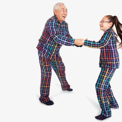 Clearance kids rainbow plaid flannel pj pant