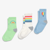 Kids athletic sock 3-pack in hot air balloon mix