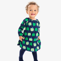Clearance baby popover dress in apple orchard