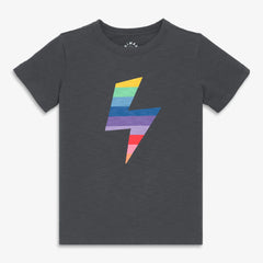 Kids rainbow bolt tee