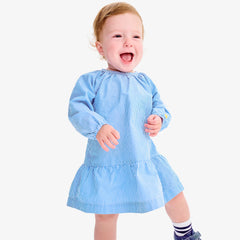 Clearance baby popover dress in stripe
