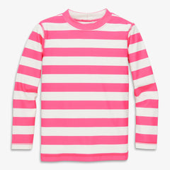 Kids long sleeve rash guard in stripe