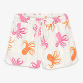 Kids cotton gauze beach short in octopus pals
