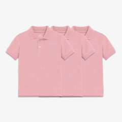 Kids short sleeve pique polo 3-pack