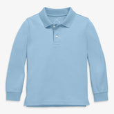 Kids classic long sleeve interlock polo
