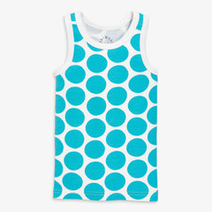 Clearance kids organic pj tank in cutout dot