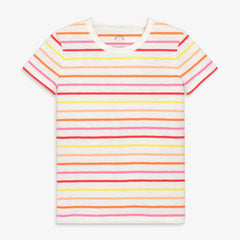 Women's fit classic crewneck tee in multi stripe