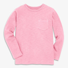 Kids long sleeve pocket tee