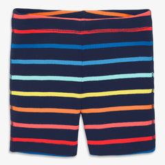 Clearance kids organic pj short in sunrise rainbow stripe