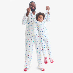 Clearance kids organic PJ pant in rainbow village
