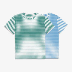 Women's fit easy crewneck tee in stripe 2-pack