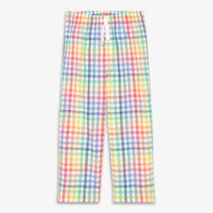 Kids PJ pant in rainbow plaid
